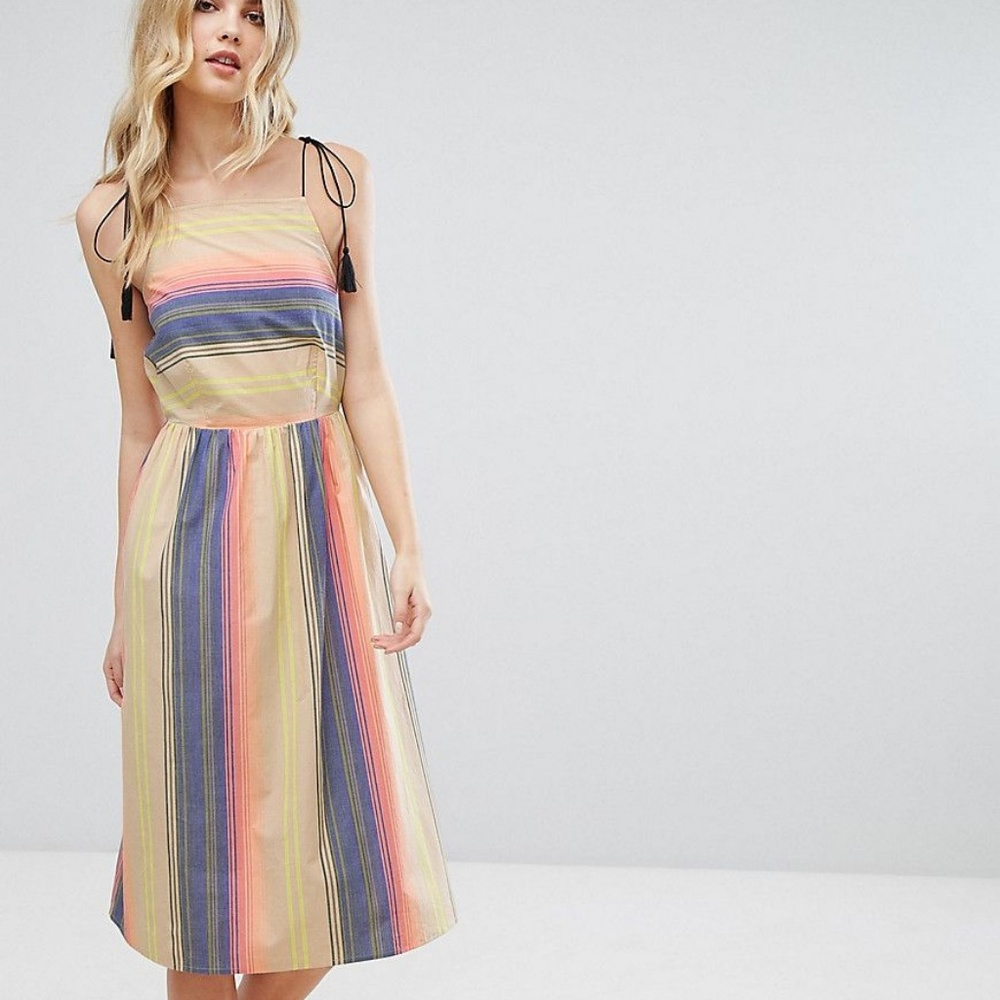 ASOS striped tassel dress